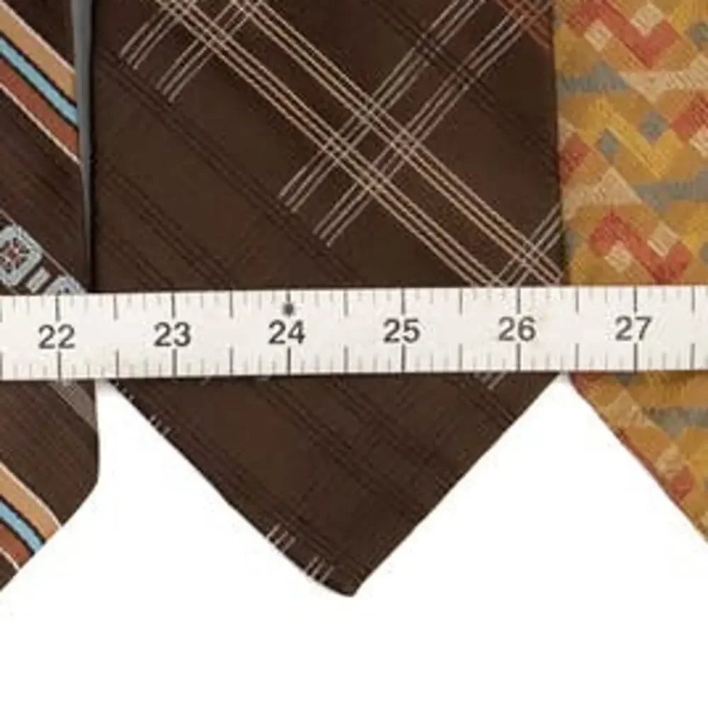 Vintage Sanger Harris Men's Brown Plaid 60's 70's Necktie